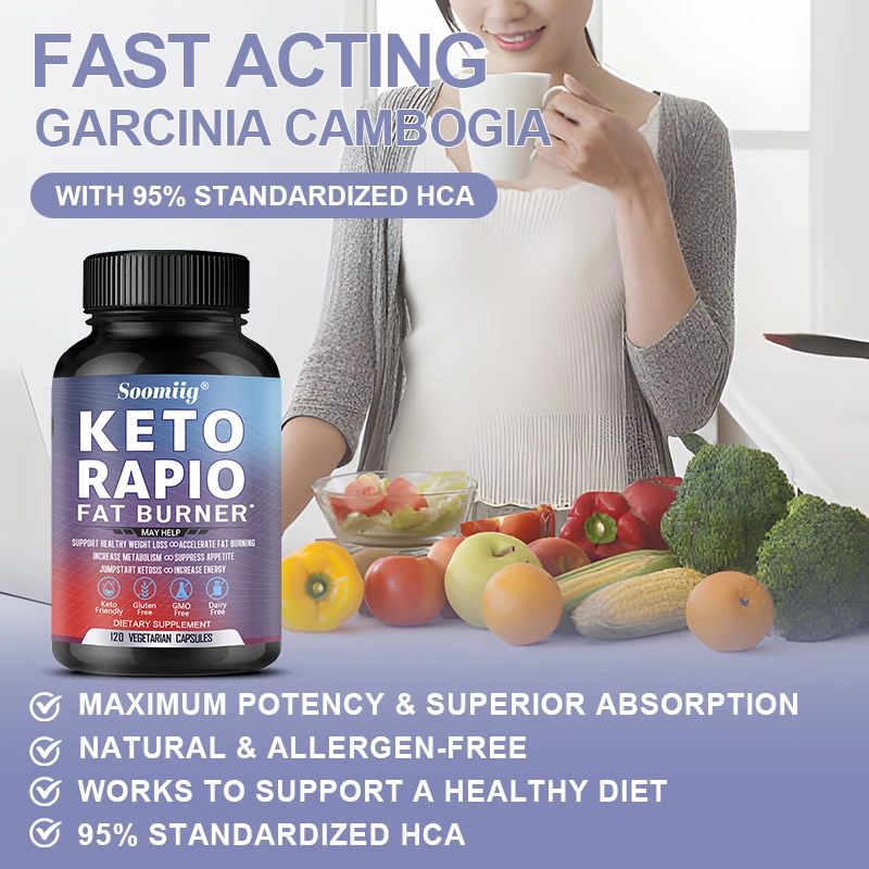 Fat Burner - Supports healthy weight loss, boosts metabolism, suppresses appetite, ketogenic diet